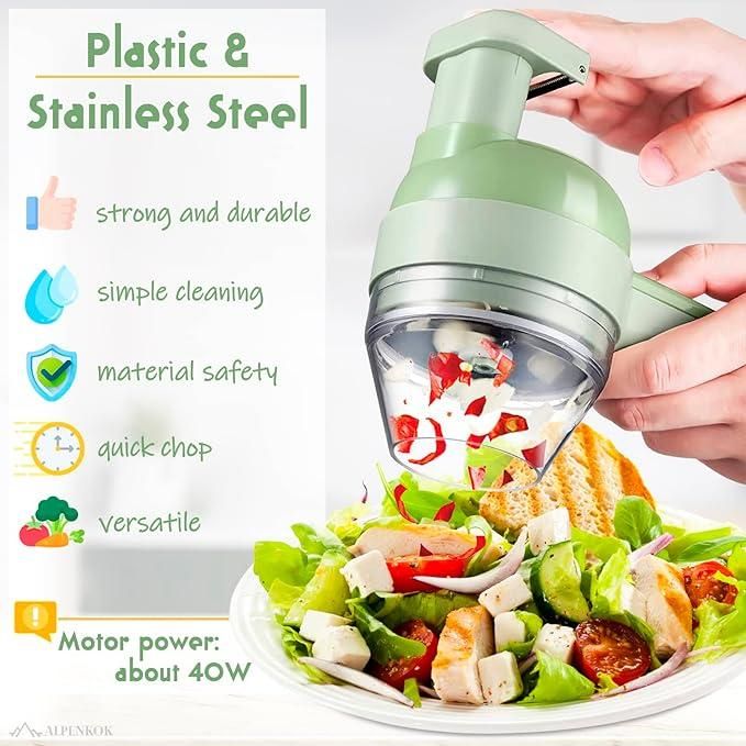 4 in 1 Handheld Electric Vegetable Cutter