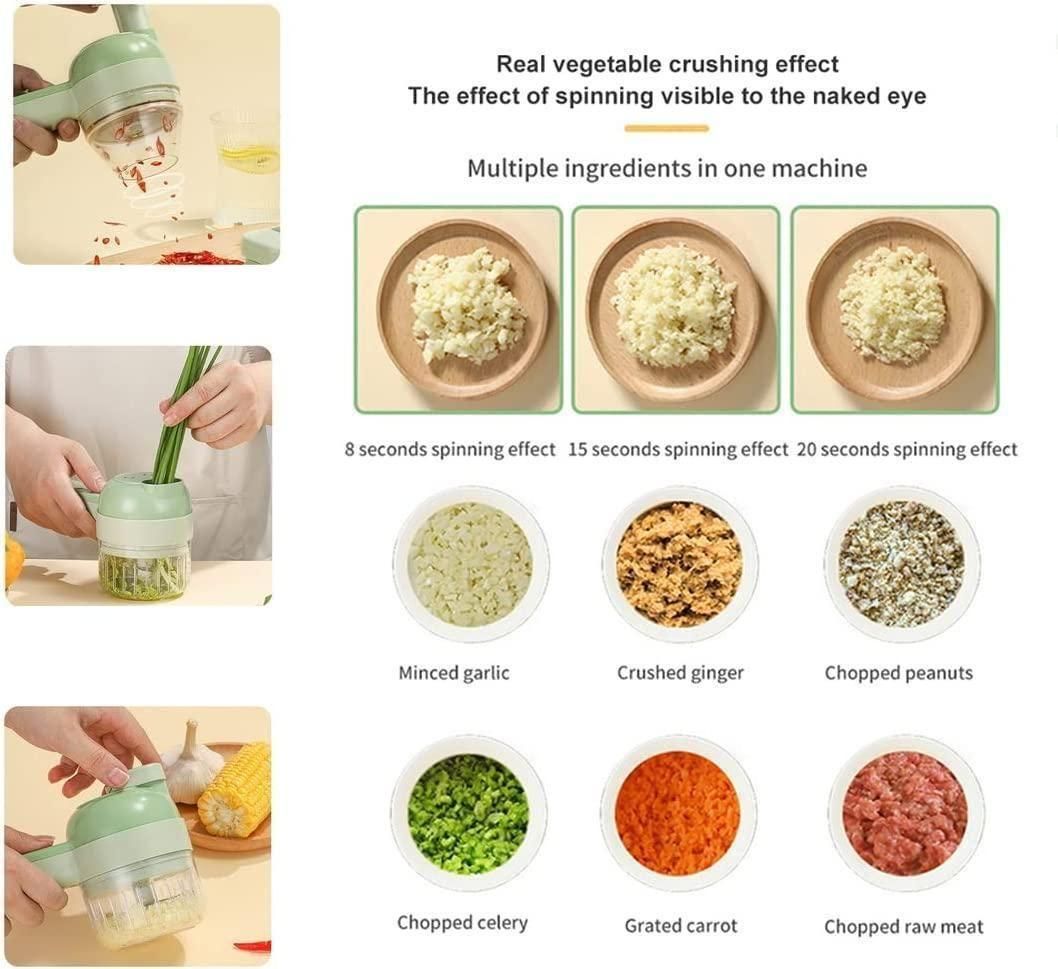 4 in 1 Handheld Electric Vegetable Cutter
