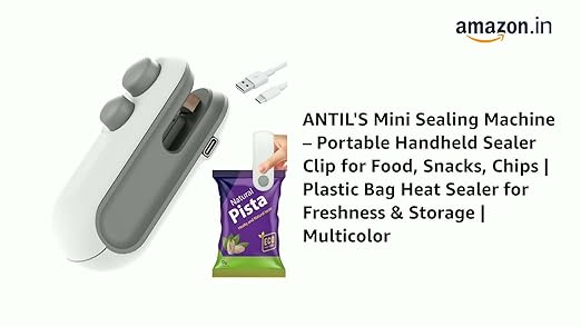 Mini Sealing Machine – Portable Handheld Sealer Clip for Food, Snacks, Chips | Plastic Bag Heat Sealer for Freshness & Storage